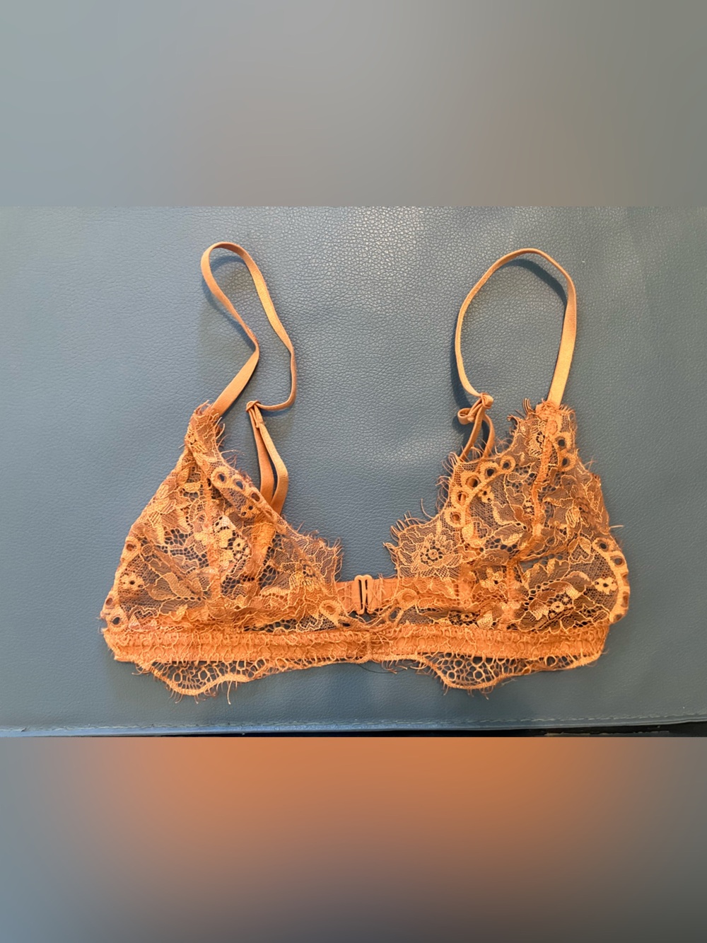 Coral Pink Lace Bralette